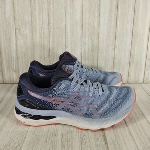 Asics Gel Nimbus 23 Blazing Coral Mint Blue Running Shoe Women's 7.5